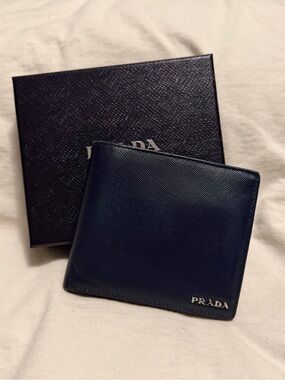 Prada Saffiano Leather + Silk Wallet